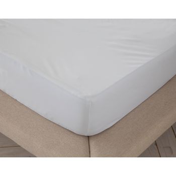 Sábana Bajera Ajustable Lisa Blanco Cama 90 Cm - 90x190/200 Cm, 100%  Algodón. con Ofertas en Carrefour