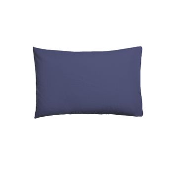 Funda De Almohada Azul 45x110 Cm. Algodón 200 Hilos.