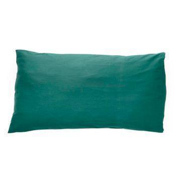 Funda De Almohada Satén Verde Floresta 50x90 Cm, Incluye 2 Unidades.