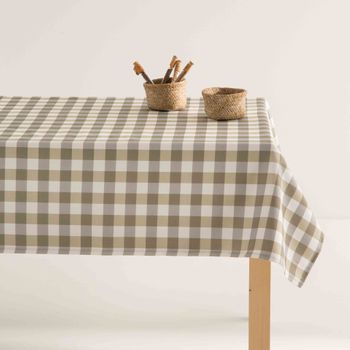 Mantel Antimanchas Para Mesa Rectangular, 100% Algodón, Mantel Picnic -  150x220cm - Dark Forest con Ofertas en Carrefour