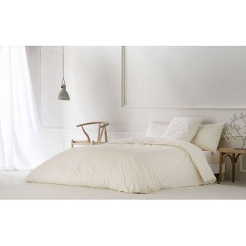 Sábana Bajera Ajustable Lisa Marfil Cama 150 Cm - 150x200 Cm, Algodón 200  Hilos. con Ofertas en Carrefour