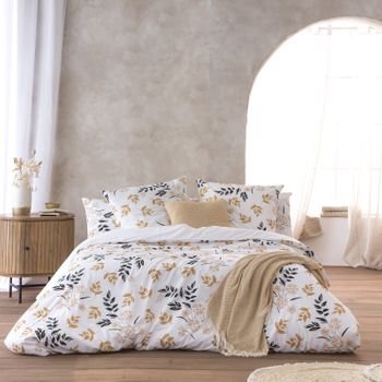 Funda Nórdica Cigeor Azul Cama 135 Cm - 220x220 Cm, Algodón 200 Hilos.  Cierre Con Corchetes. con Ofertas en Carrefour