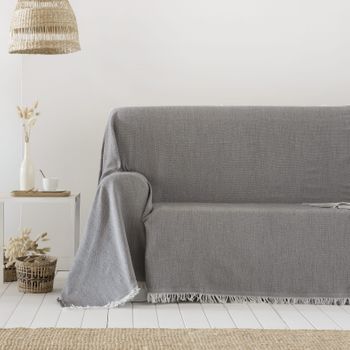 Colcha Multiusos Algodón Betty Beige 250x260 Cm, Plaid Cama, Cubrecama,  Jarapa Sofá, Foulard Sofá, Cubresofá con Ofertas en Carrefour