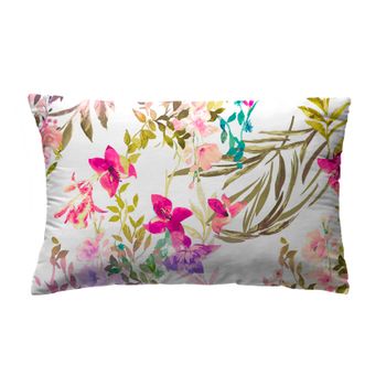 Funda De Almohada Floralink 50x80 Cm, Algodón 200 Hilos.