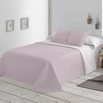 Colcha Lisa Reversible Malva Cama 90 Cm - 180x270 Cm