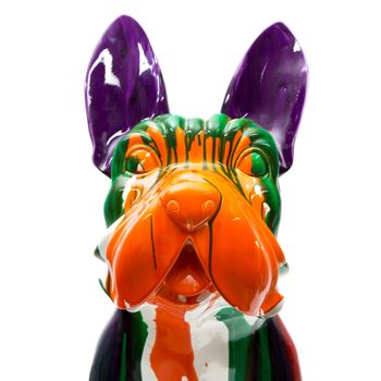 Figura Decorativa Perro Boston Terrier Kuatéh De Poliresina 52x33x72 Cm Multicolor