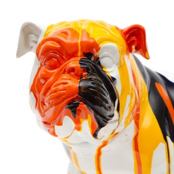 Figura Decorativa Perro Bulldog Kuatéh De Poliresina 40x20x26 Cm Multicolor