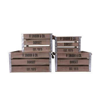 Juego De Cajas Decorativas Post Card Madera (3 Piezas) con Ofertas en  Carrefour