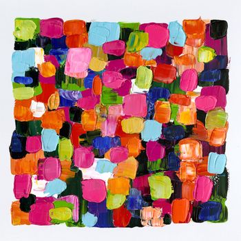 Cuadro Abstracto Kuatéh 100 X 100 Cm Cuadros De Colores Ii Óleo Sobre Lienzo
