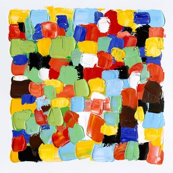 Cuadro Abstracto Kuatéh 100 X 100 Cm Cuadros De Colores Óleo Sobre Lienzo