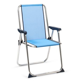 Silla De Playa Con Brazos Reclinable Verde Aluminio De 80x61x47 Cm con  Ofertas en Carrefour