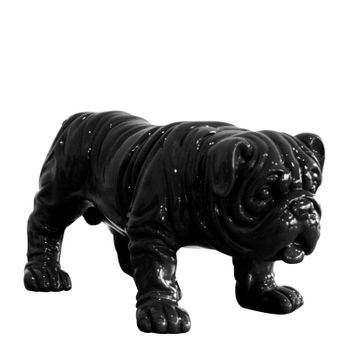 Figura Bulldog Kuatéh Troy 23x14x11 Cm Negro