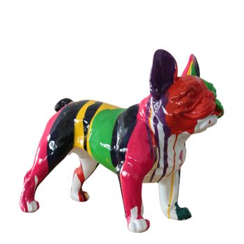 Figura Boston Terrier Kuatéh Bran 52x25x41 Cm Multicolor