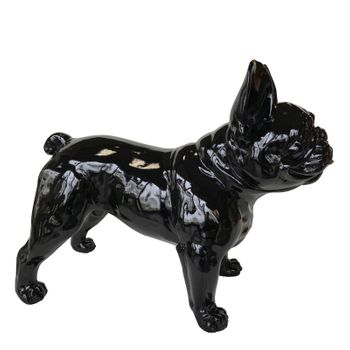 Figura Boston Terrier Kuatéh Osha 52x25x41 Cm Negro