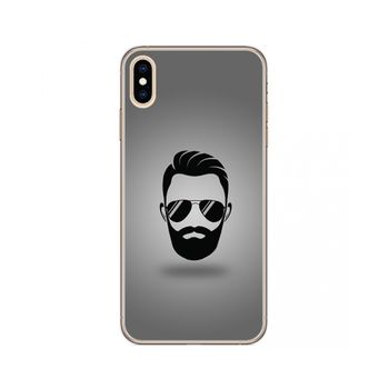 Funda Gel Tpu Iphone Xs Max Diseño Barba