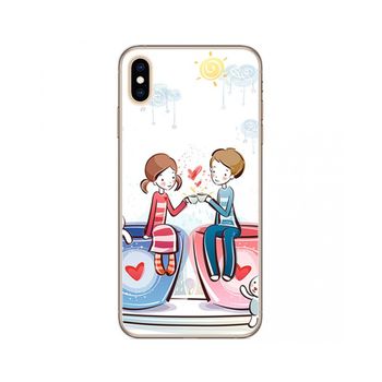 Funda Gel Tpu Iphone Xs Max Diseño Cafe