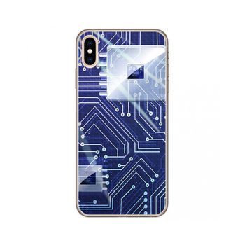 Funda Gel Tpu Iphone Xs Max Diseño Circuito