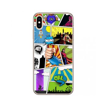 Funda Gel Tpu Iphone Xs Max Diseño Comic