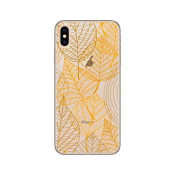 Funda Gel Transparente Iphone Xs Max Diseño Hojas