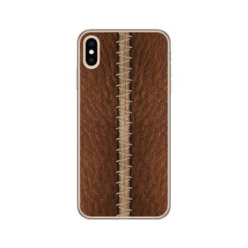 Funda Gel Tpu Iphone Xs Max Diseño Cuero 01