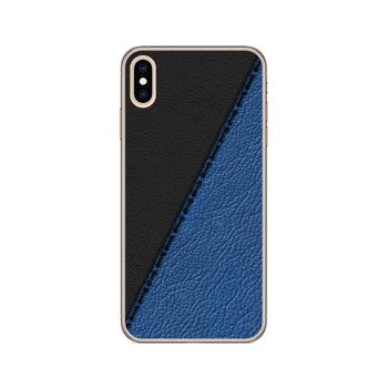 Funda Gel Tpu Iphone Xs Max Diseño Cuero 02