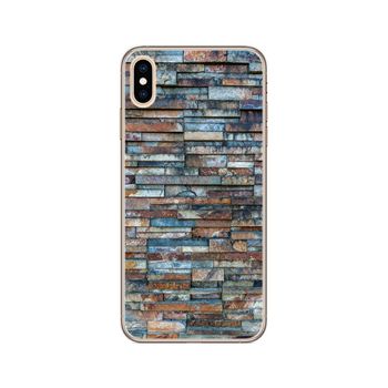 Funda Gel Tpu Iphone Xs Max Diseño Ladrillo 05