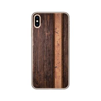 Funda Gel Tpu Iphone Xs Max Diseño Madera 05