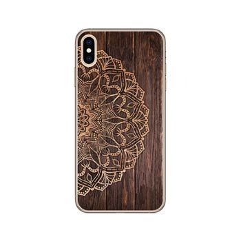 Funda Gel Tpu Iphone Xs Max Diseño Madera 06