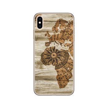 Funda Gel Tpu Iphone Xs Max Diseño Madera 07