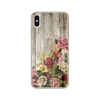 Funda Gel Tpu Iphone Xs Max Diseño Madera 08