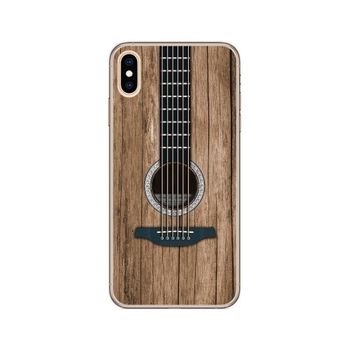 Funda Gel Tpu Iphone Xs Max Diseño Madera 11