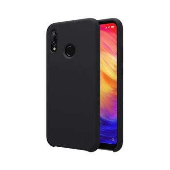 Funda Silicona Líquida Ultra Suave Xiaomi Redmi Note 7 Color Negra