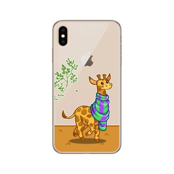 Funda Gel Transparente Iphone Xs Max Diseño Jirafa