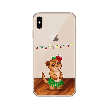 Funda Gel Transparente Iphone Xs Max Diseño Suricata