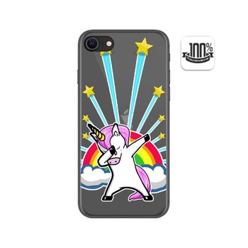 Funda Gel Transparente Iphone Se 2020 Diseño Unicornio