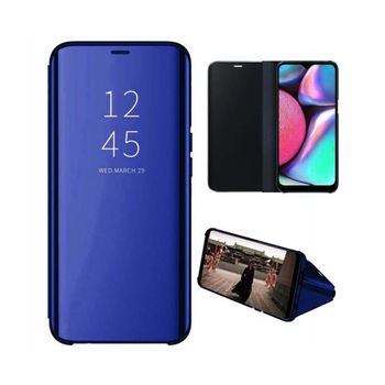 Funda Flip Cover Clear View Samsung Galaxy A01 Color Azul