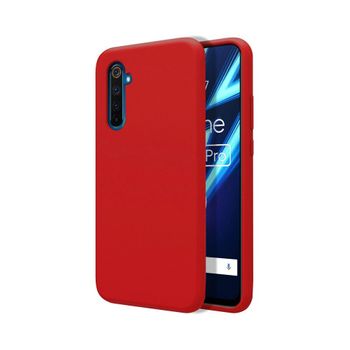 Funda Silicona Líquida Ultra Suave Realme 6 Pro Color Roja