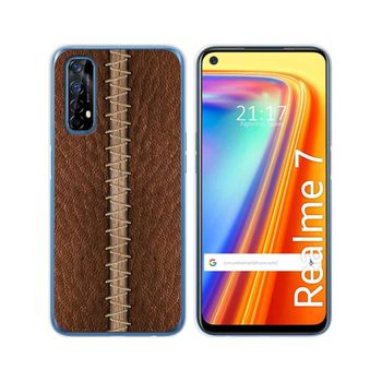 Funda Gel Tpu Realme 7 Diseño Cuero 01