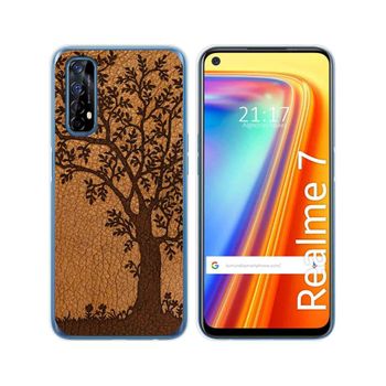 Funda Gel Tpu Realme 7 Diseño Cuero 03