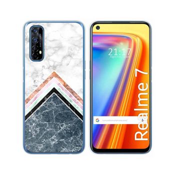 Funda Gel Tpu Realme 7 Diseño Mármol 05