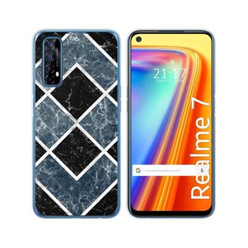 Funda Gel Tpu Realme 7 Diseño Mármol 06