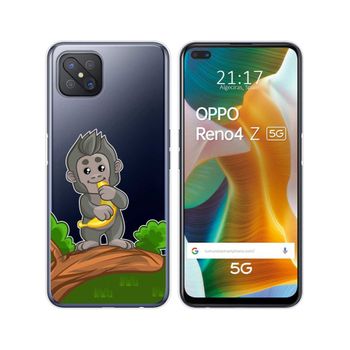 Funda Gel Transparente Oppo Reno 4z 5g Diseño Mono