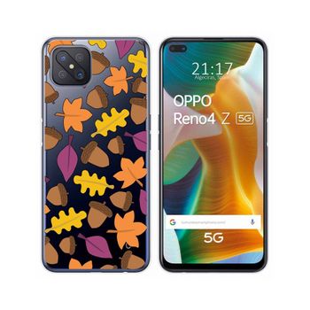 Funda Gel Transparente Oppo Reno 4z 5g Diseño Otoño