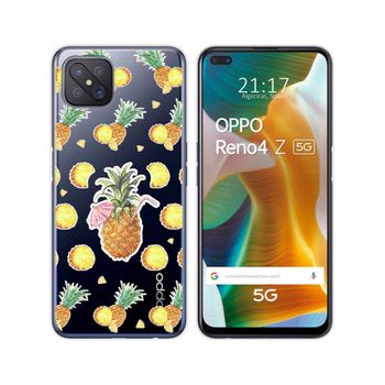 Funda Gel Transparente Oppo Reno 4z 5g Diseño Piña