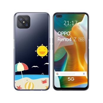 Funda Gel Transparente Oppo Reno 4z 5g Diseño Playa