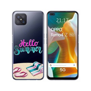 Funda Gel Transparente Oppo Reno 4z 5g Diseño Summer