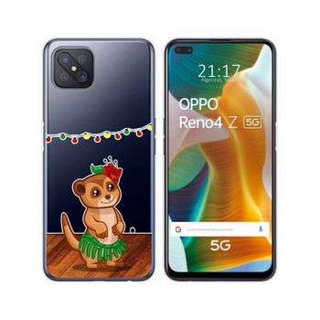 Funda Gel Transparente Oppo Reno 4z 5g Diseño Suricata