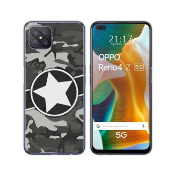 Funda Gel Tpu Oppo Reno 4z 5g Diseño Camuflaje 02