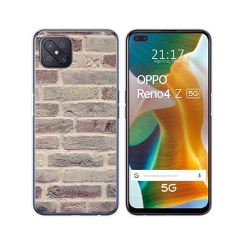 Funda Gel Tpu Oppo Reno 4z 5g Diseño Ladrillo 01