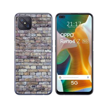 Funda Gel Tpu Oppo Reno 4z 5g Diseño Ladrillo 02